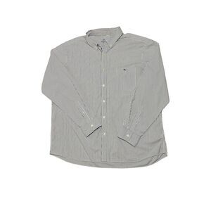 Vineyard Vines Performance on the go OTG blue white strip button up shirt 2XL